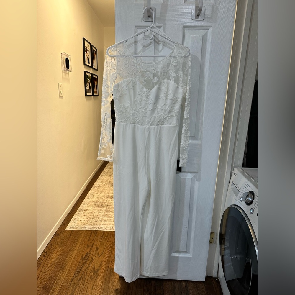 Lulu’s White Lace Jumpsuit